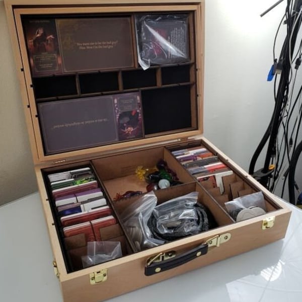 Villainous , Hobby Lobby Art Box, Game Organizer Insert with dividers and tray