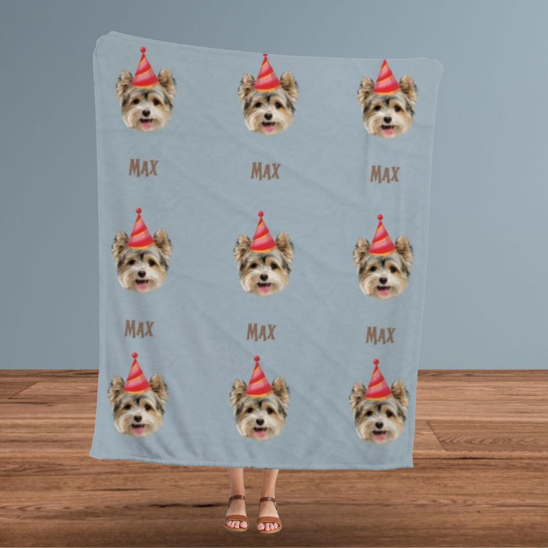 Personalized Dog Blanket With Name – Pet Lover Gift, Custom Photo ...