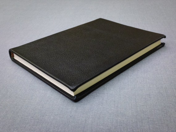 Black Leather Notebook - Etsy