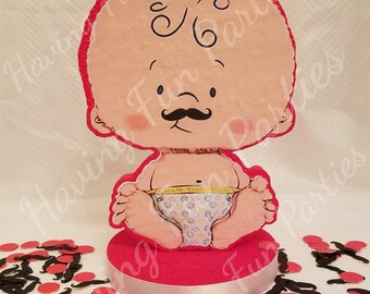 Baby with mustache Centerpiece