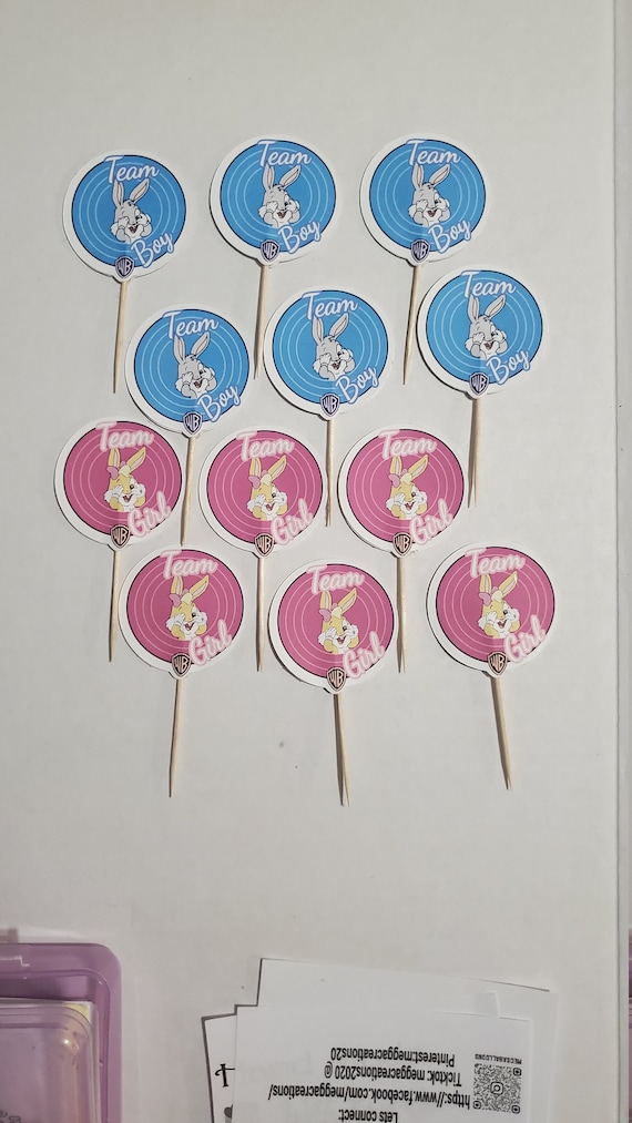 Baby Tunes Bugs bunny Lola cupcake topper babyshower