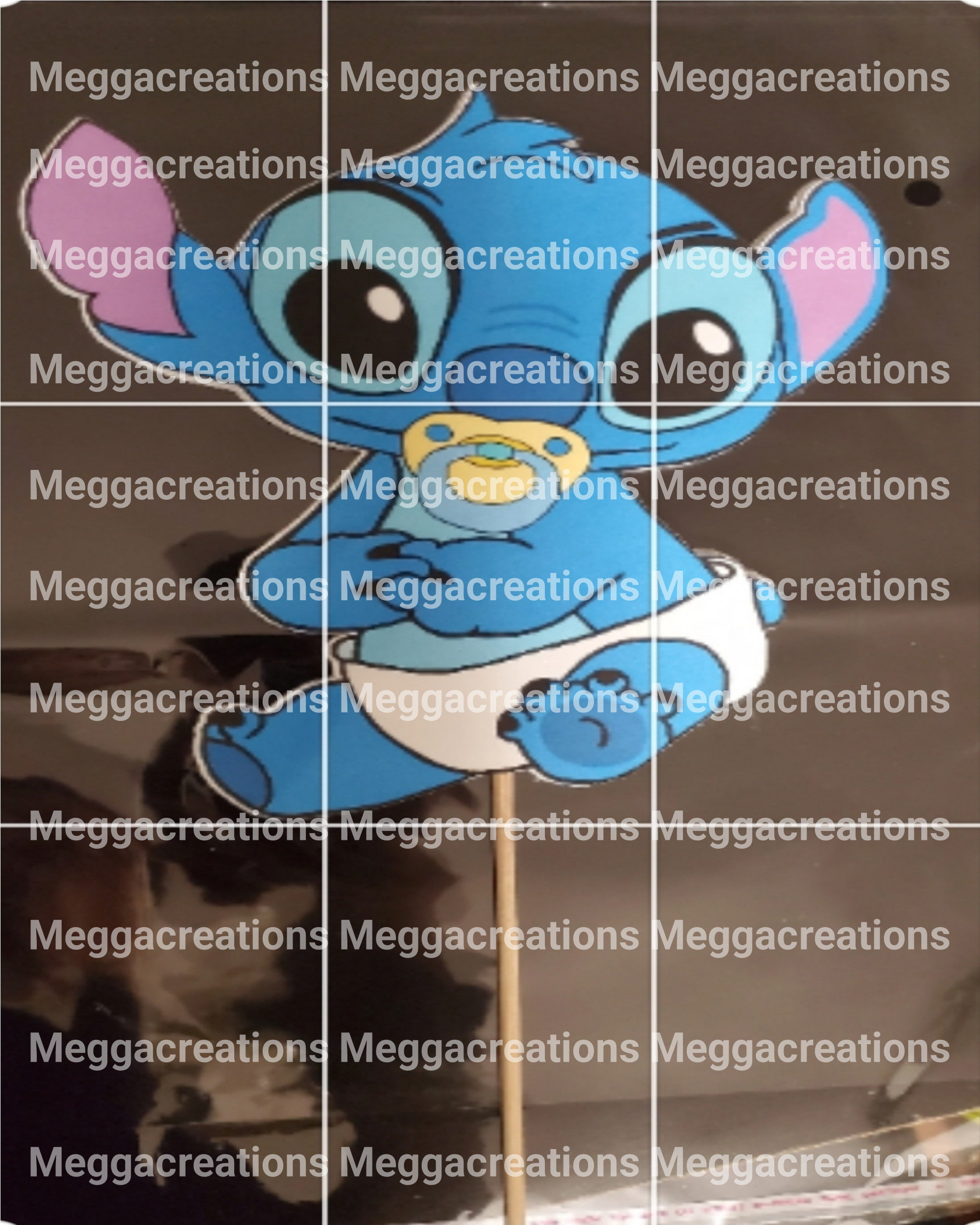 Stitch Cake Cupcake Topper Set Featuring Stitch in Various Poses