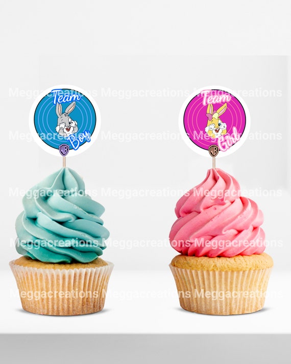 Baby Tunes Bugs bunny Lola cupcake topper babyshower