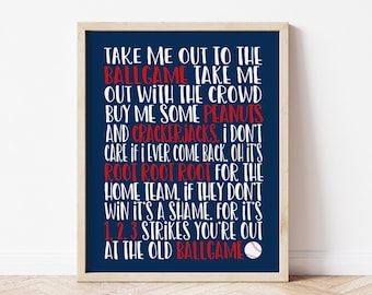 Neem me mee naar de balspel kwekerij print, honkbal kwekerij decor, baby jongen sport kwekerij kunst, Kids honkbal kamer decor, honkbal kunst aan de muur