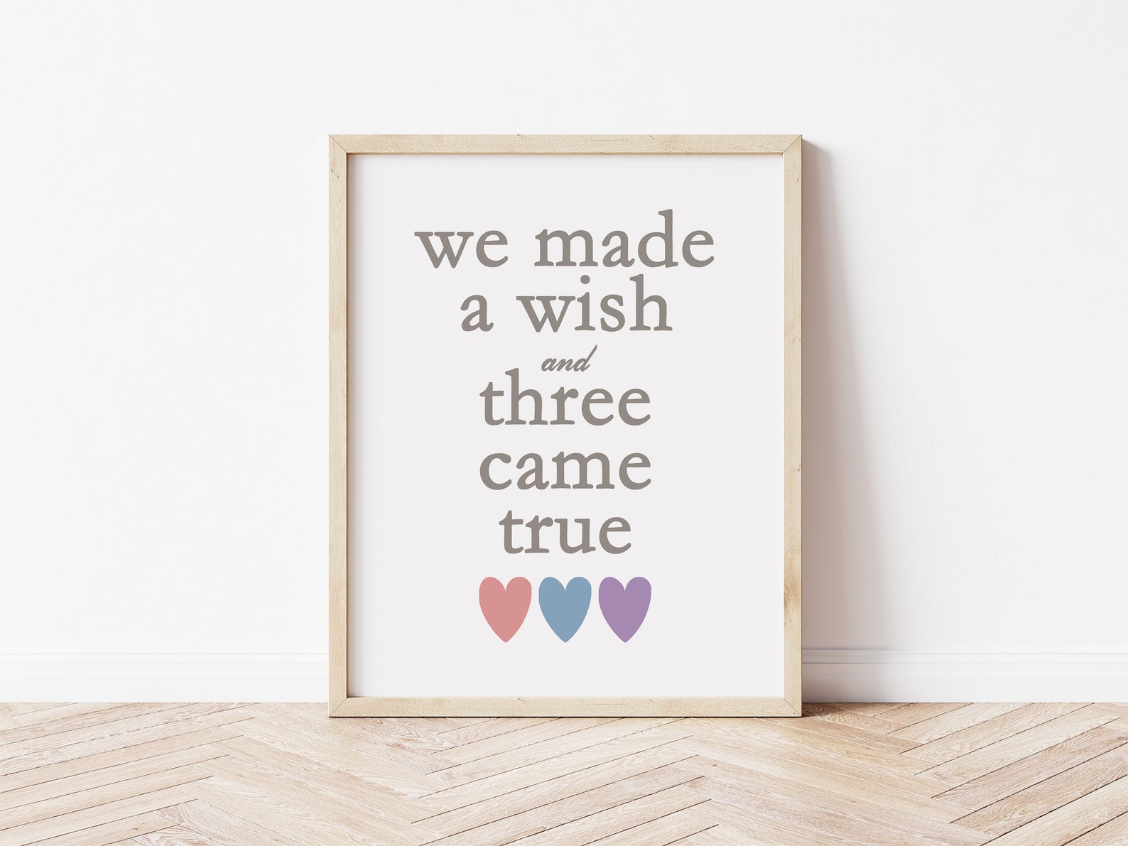 Triplet Nursery Art Print Triplet Baby Gift Triplet Quote - Etsy