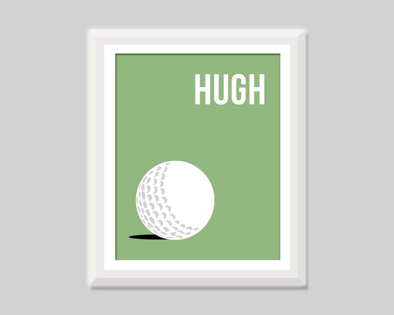 Personalized Golf Art Print Boys Golf Decor Golf Nursery Art Golf Wall Art Boy Room Decor Sports Art Kids Wall Art Golf Baby Gift