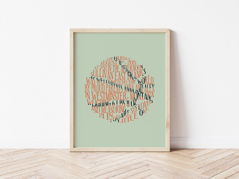 Basketball Nursery Decor, Printable Sports Nursery Art, Personalized Birth Announcement Wall Art, Basketball Gift for Baby Boy, Sports Print image 5