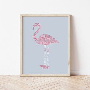 Flamingo Nursery Decor, Baby Birth Stats Wall Art, Flamingo Nursery Art, Personalized Flamingo Baby Gift, Baby Girl Tropical Nursery Print image 8