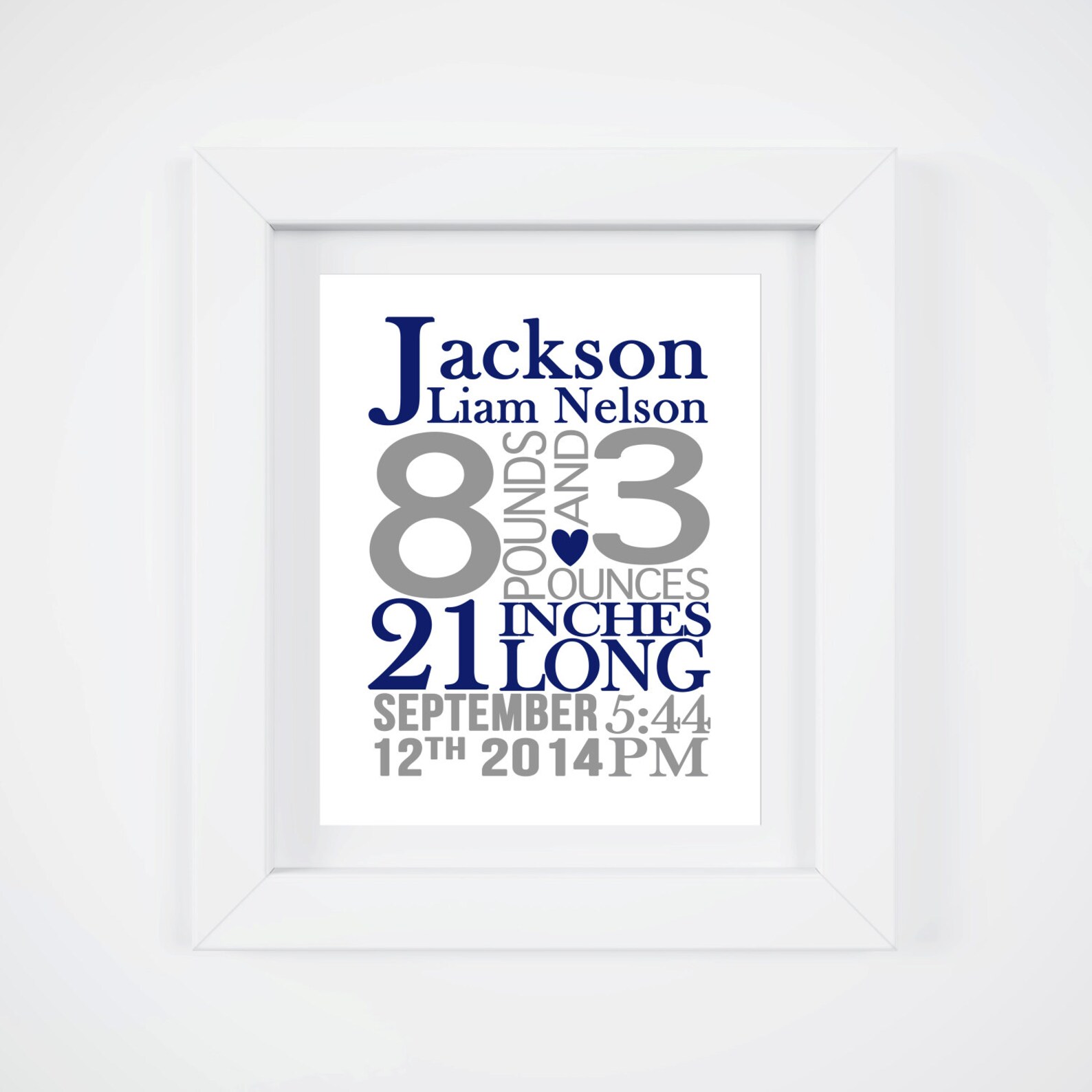 Baby Boy Birth Announcement Wall Art Baby Birth Stats Print Etsy