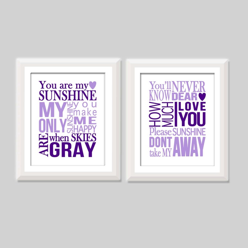 printable you are my sunshine wall art