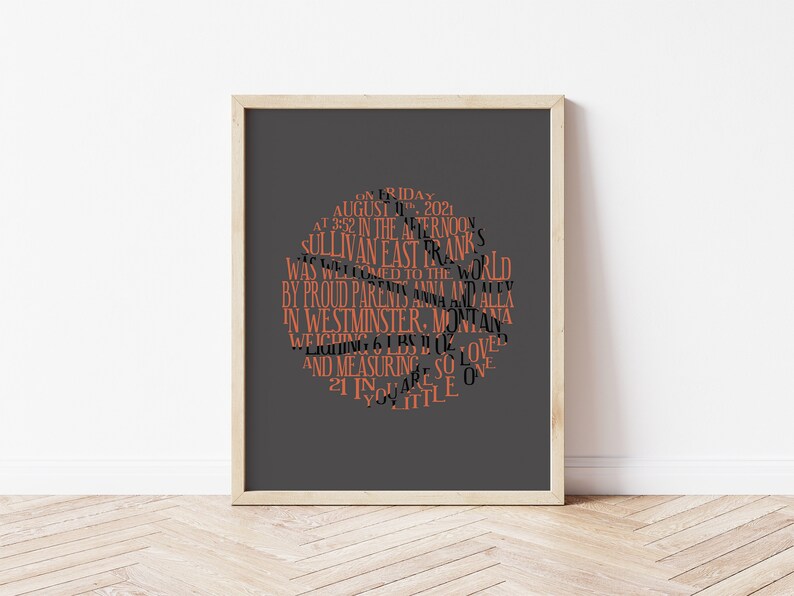 Basketball Nursery Decor, Printable Sports Nursery Art, Personalized Birth Announcement Wall Art, Basketball Gift for Baby Boy, Sports Print image 4