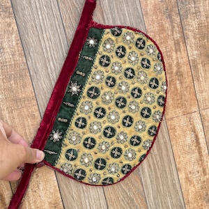Antique Collector’s Handfan (Pakhi / Pankhi / Vijhani), |exclusively Vintage Banjara fan| Mughal Maharaja Decor fan | Velvet Embroidered fan
