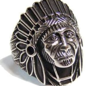 Indian Chief Ring  # I - 1 BRS
