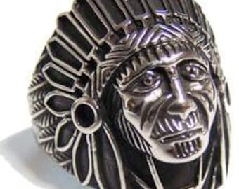 Indian Chief Ring  # I - 1 BRS