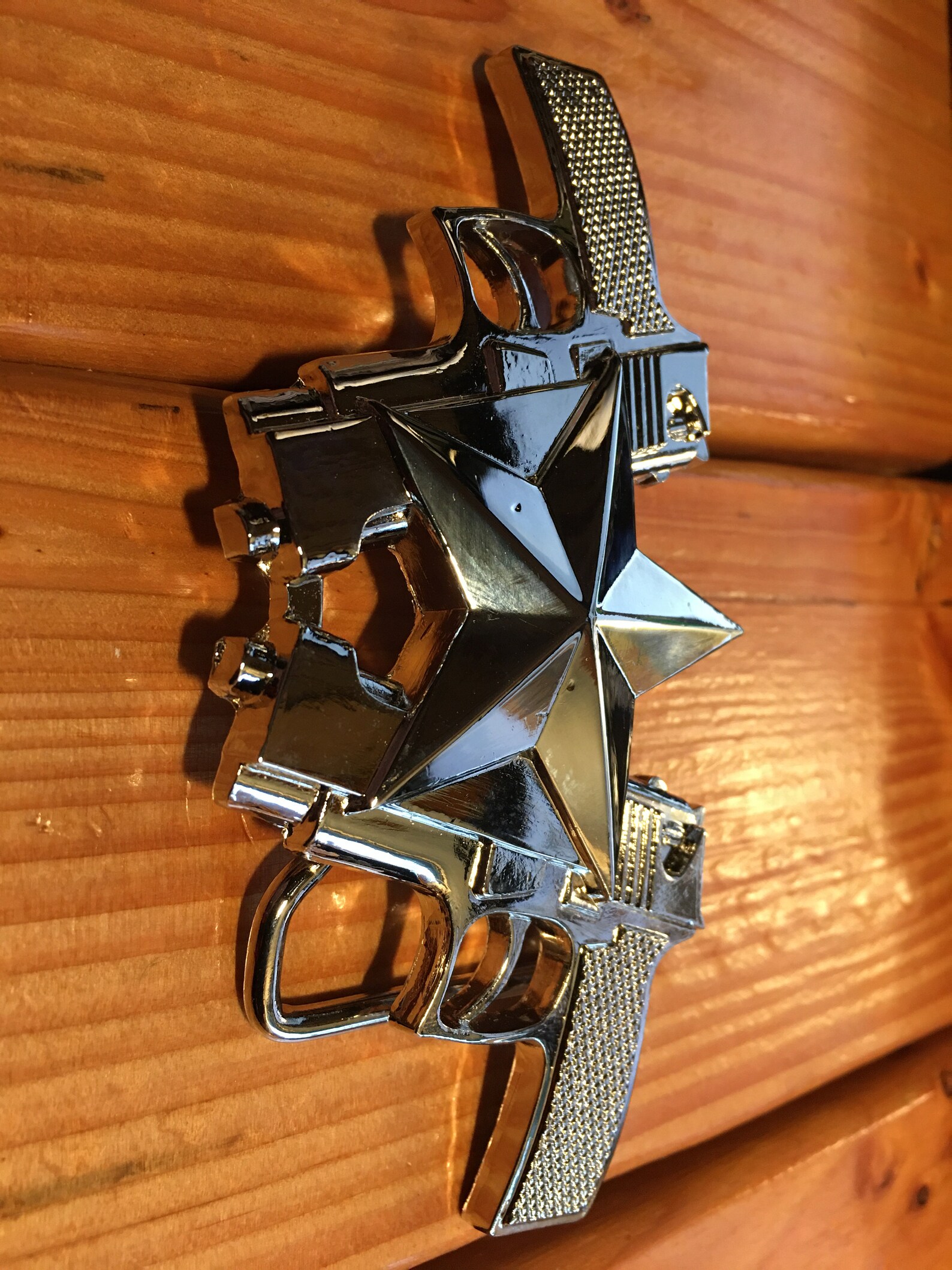 2 Guns & Star Badge Belt Buckle Etsy