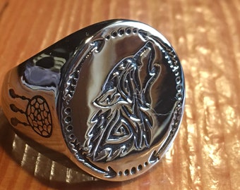 Tribal Wolf Ring   # T-3