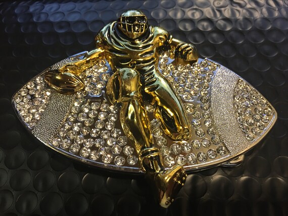 Football Bling Belt Buckle - Etsy display picture 3