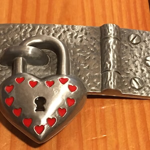 Heart Lock and Hinge Belt Buckle