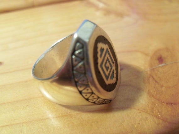 Native Design Biker Ring... # N-4 - image 7