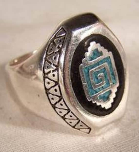 Native Design Biker Ring... # N-4 - image 1