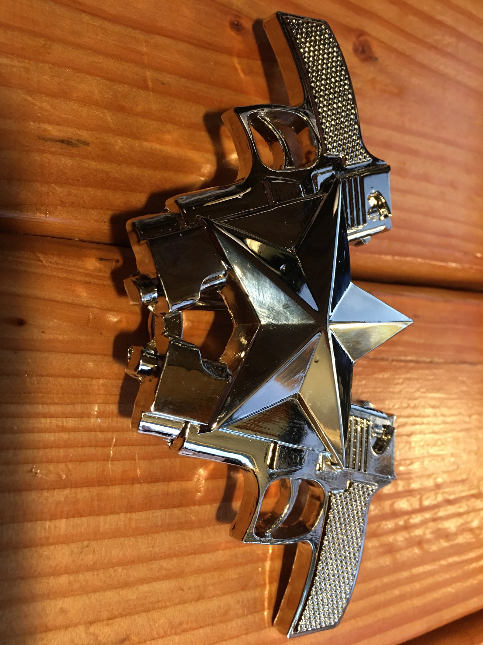 2 Guns & Star Badge Belt Buckle Etsy