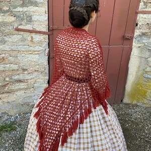 1860s day dress with shawl 1860 Shawl