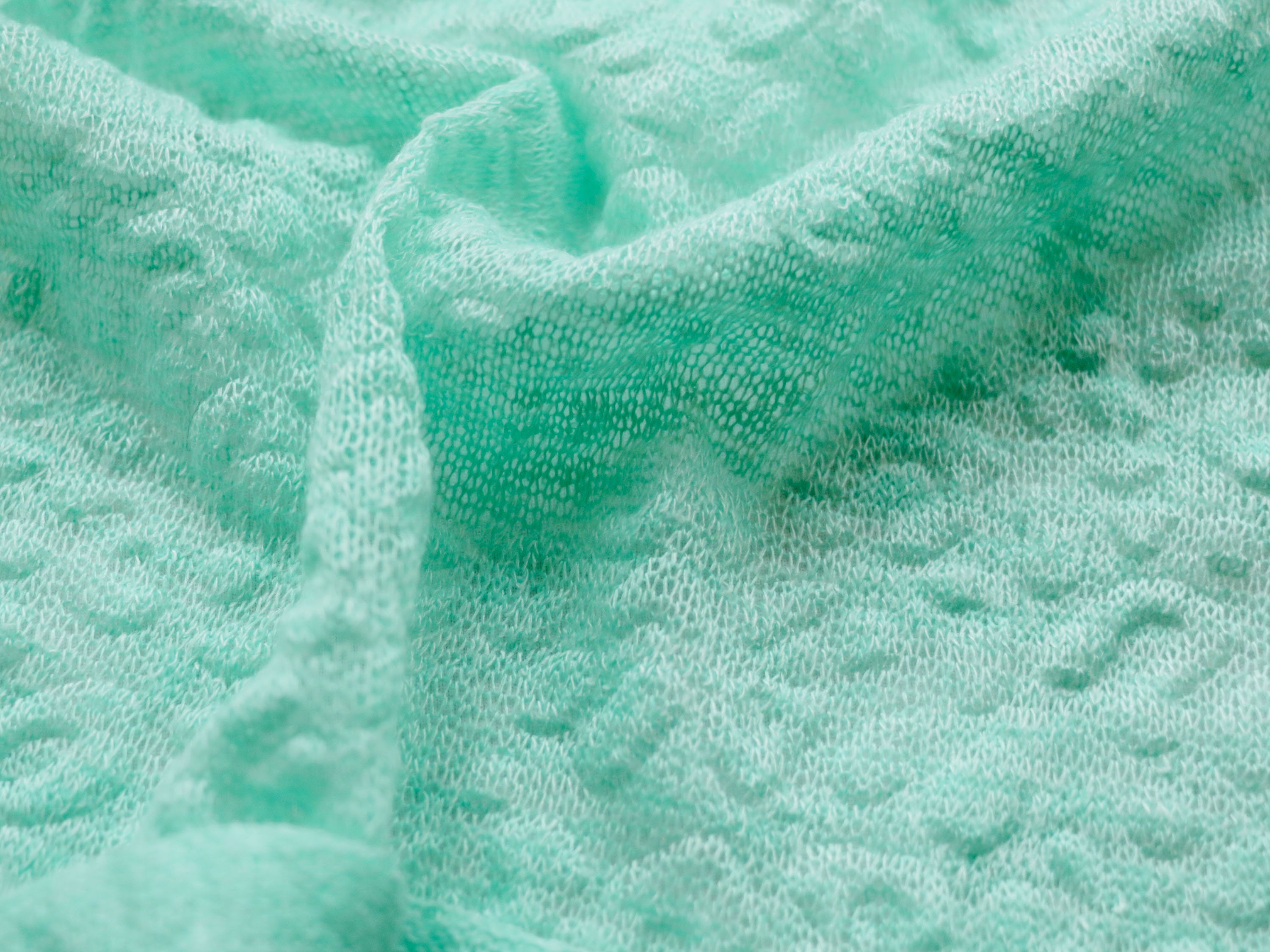 Loose Knit Fabric Emboss Effect Mint Green Off-white and - Etsy UK