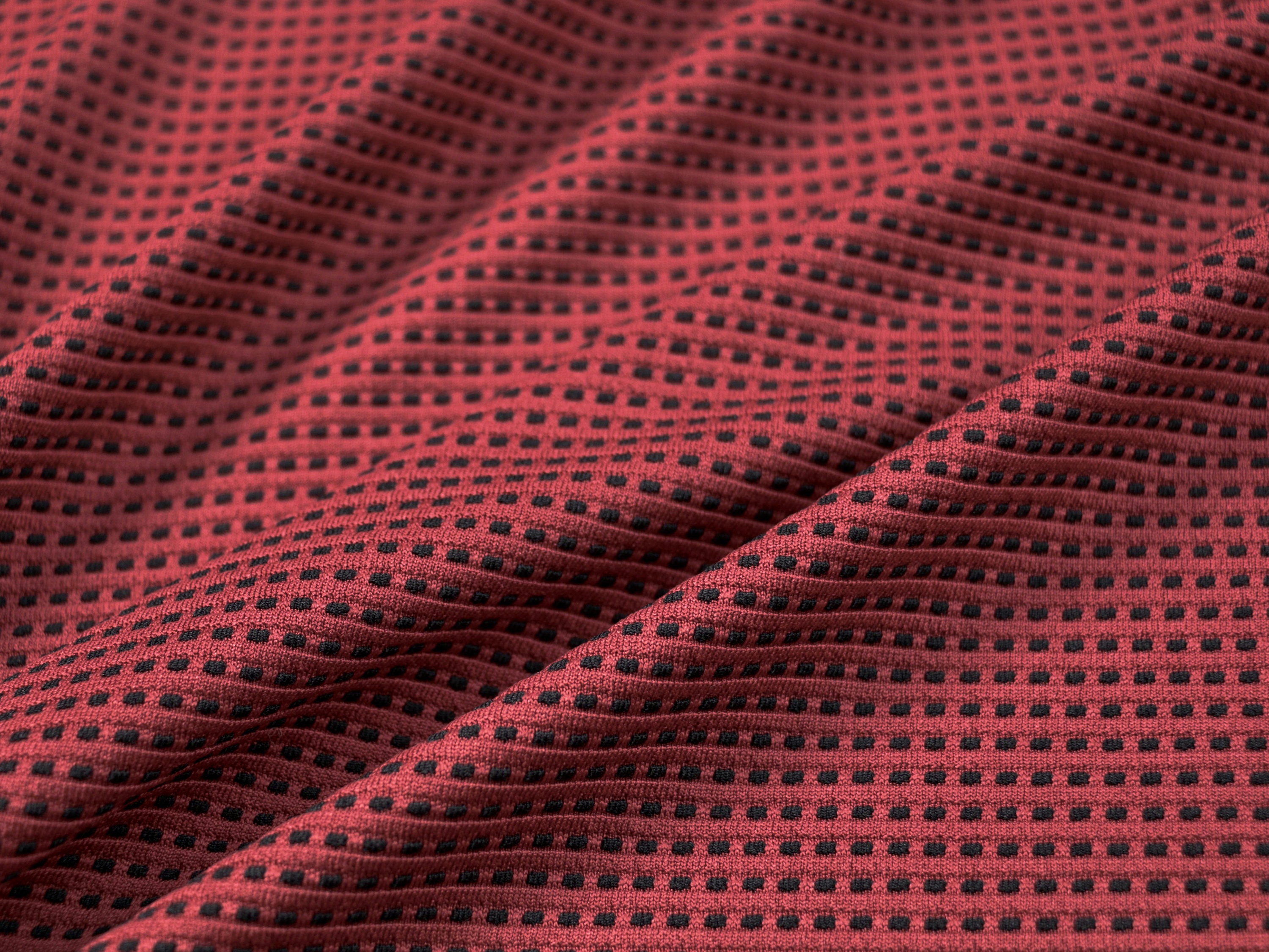DOUBLE KNIT FABRIC Jacquard dots and strip design Etsy