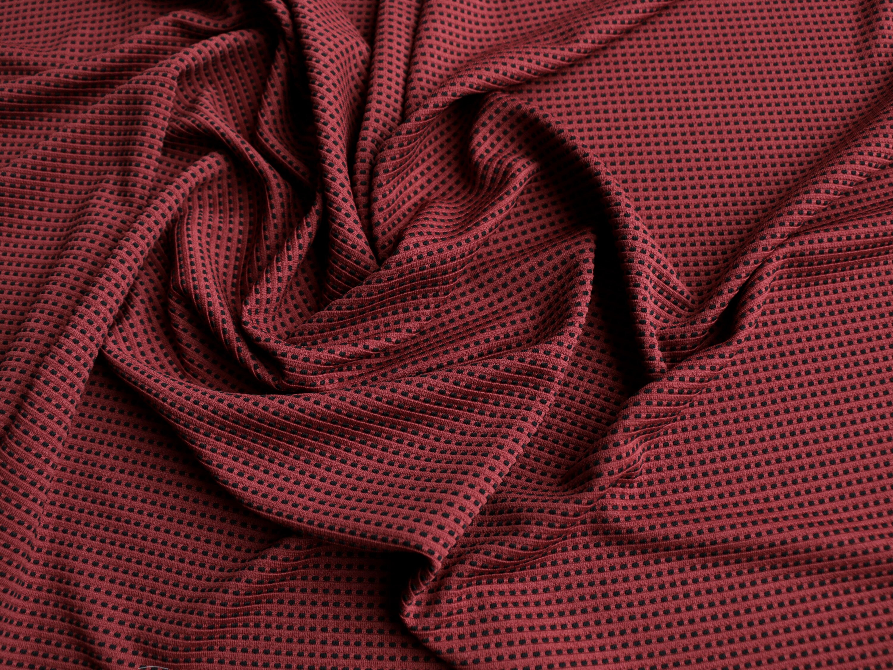 DOUBLE KNIT FABRIC Jacquard dots and strip design Etsy