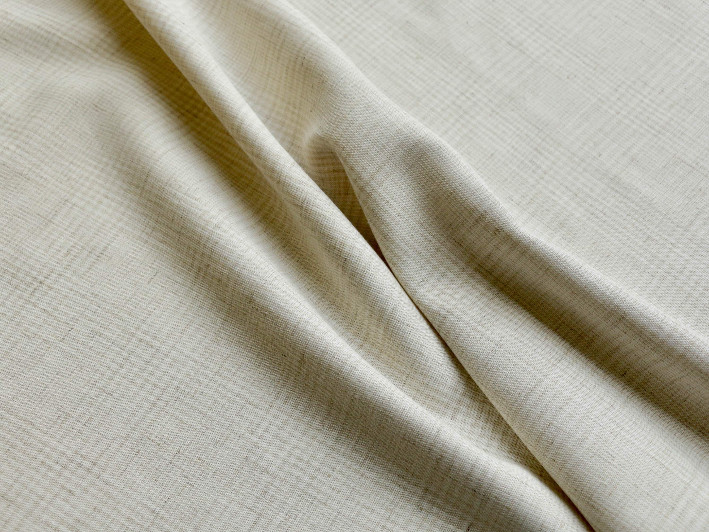 Viscose Linen Blend Fabric Stripe or Check Design Cream or Etsy