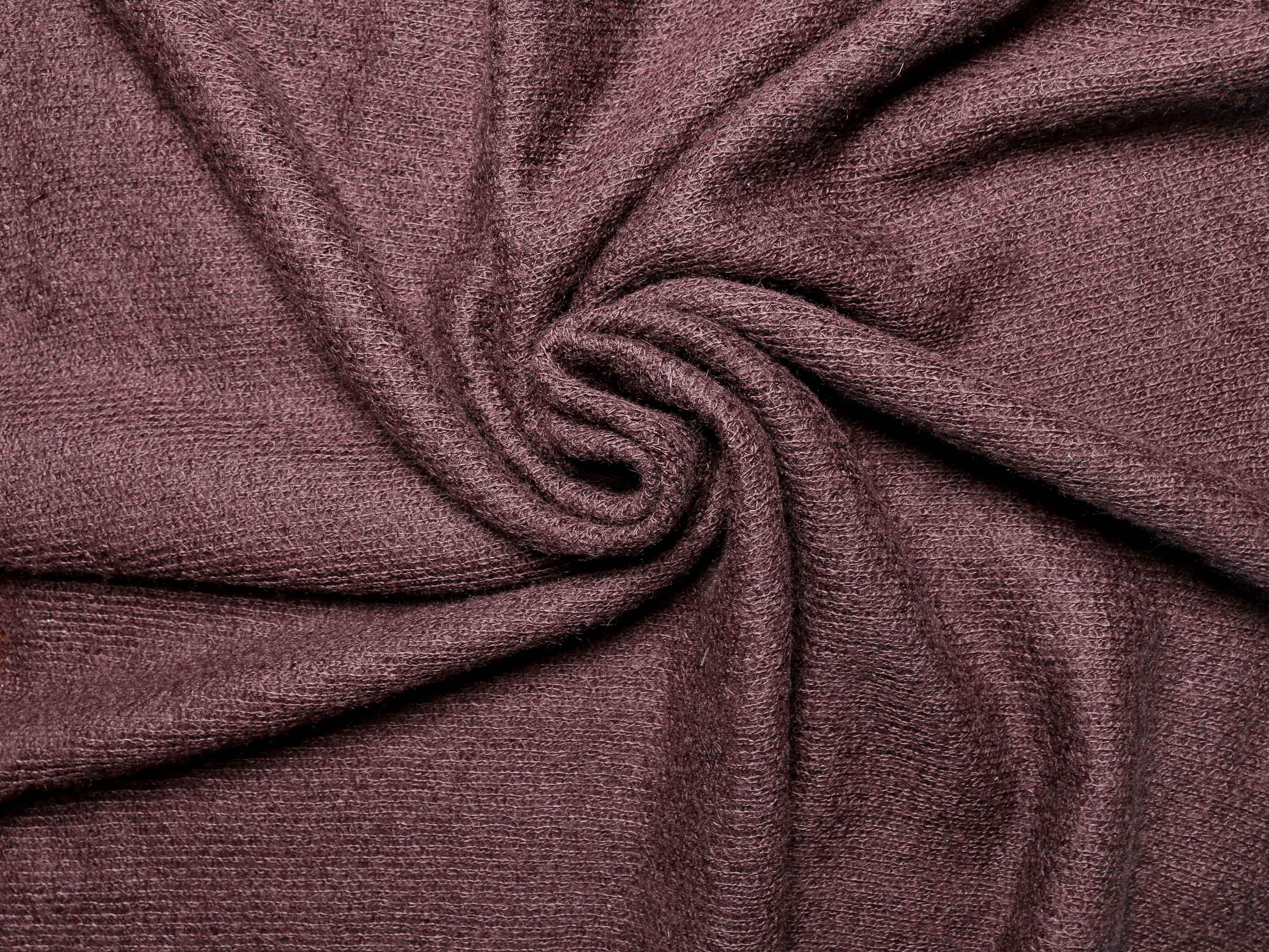 Loose Knit Wool Fabric Wool Blend Brown Colour Medium Etsy UK