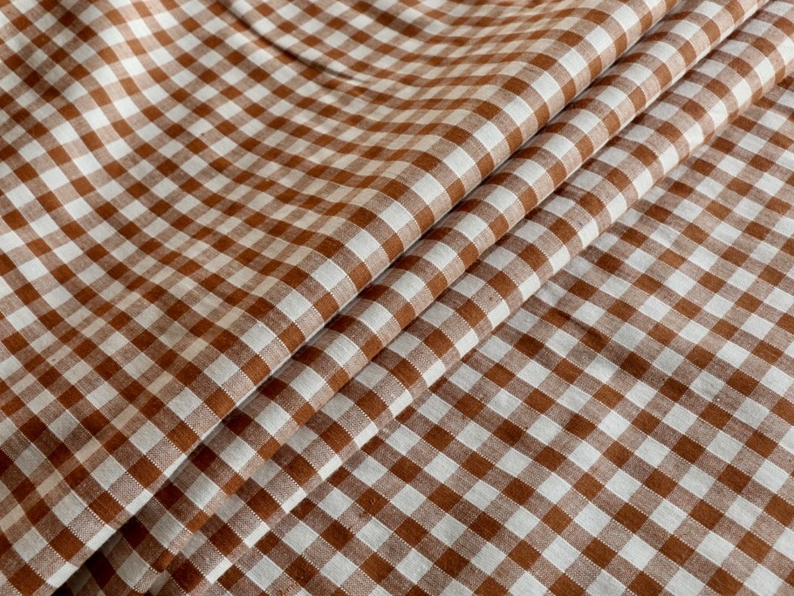 100 COTTON FABRIC 1/4 Gingham Design Available sky Etsy