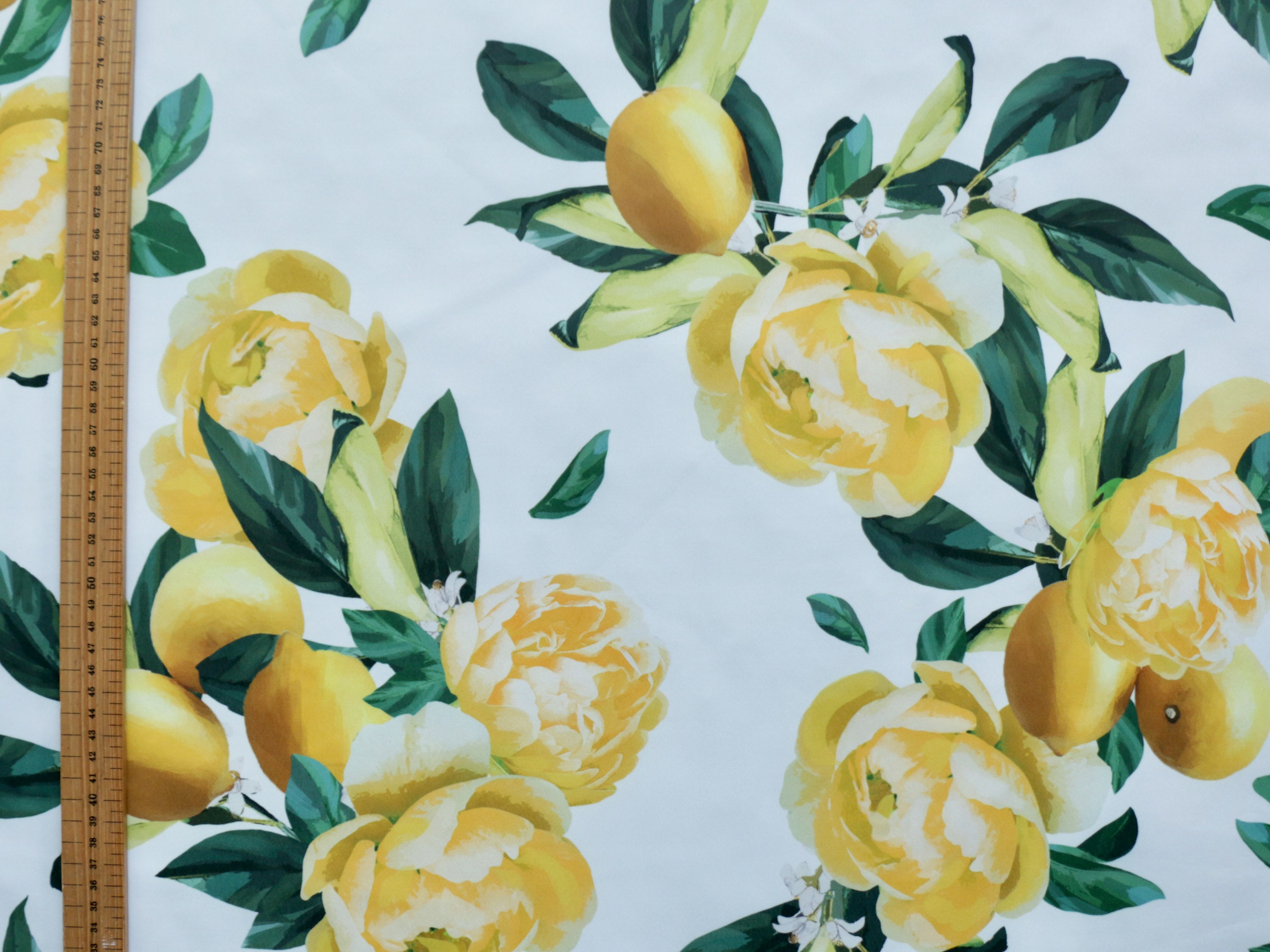 Scuba Jersey Fabric John Kaldor Fabric Lemon and Peony Etsy UK