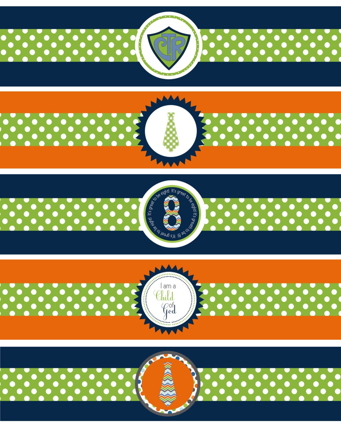 LDS Baptism Water Bottle Labels Girl. Boy DIGITAL DOWNLOAD Etsy