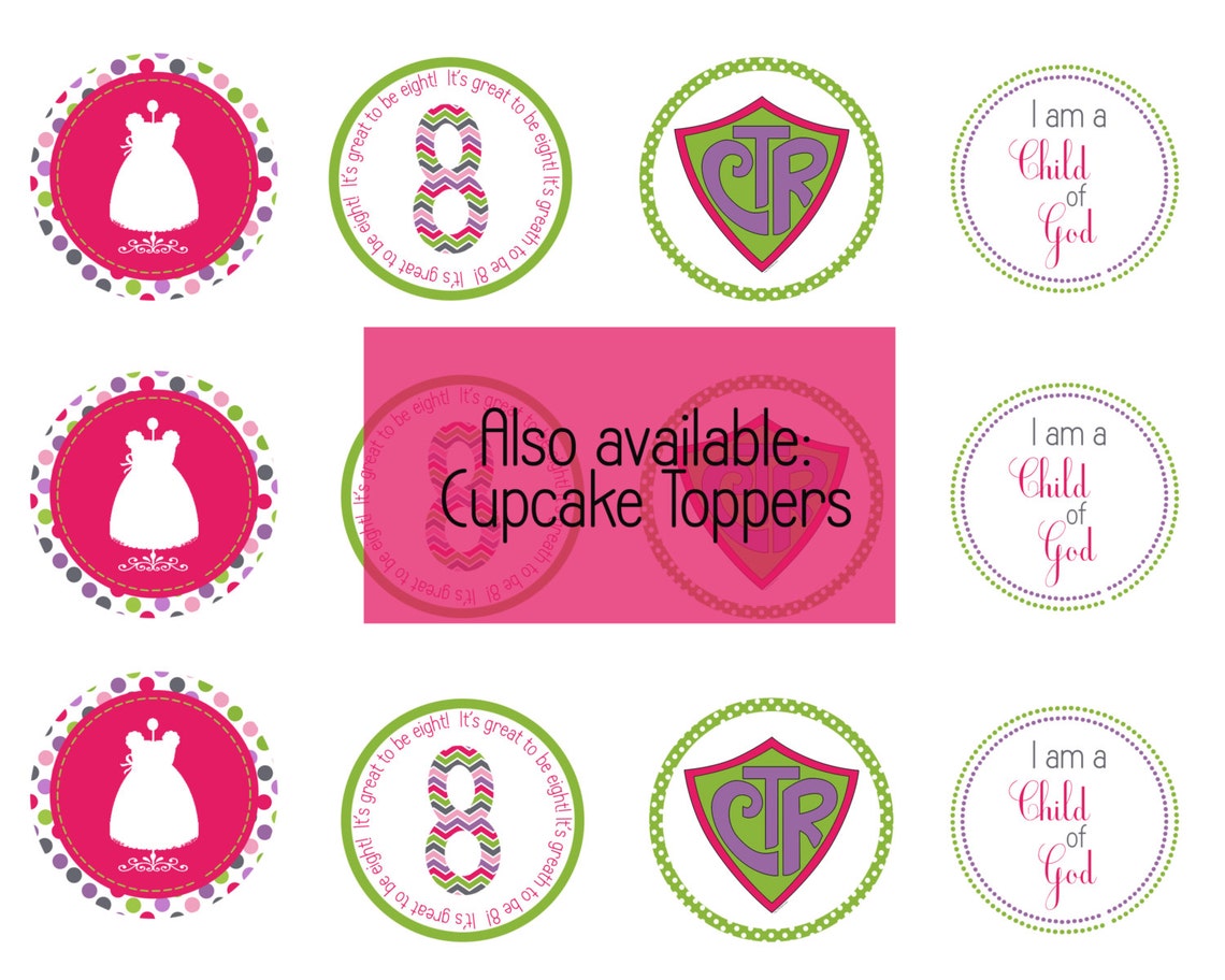 LDS Baptism Water Bottle Labels Girl. Boy DIGITAL DOWNLOAD Etsy