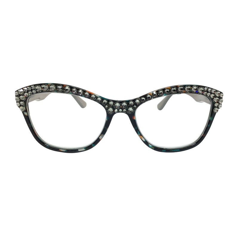 Gray Leopard Bling Reading Glasses With Swarovski Crystal - Etsy