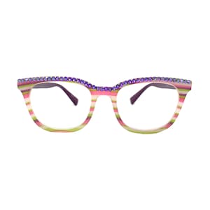 Stripes - Paradise - Reading Glasses with Swarovski Crystal Rhinestones