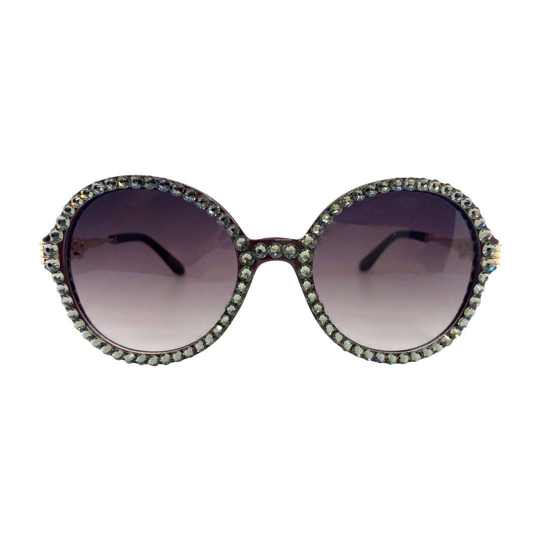 Accessoires Zonnebrillen & Eyewear Leesbrillen Bling Leesbril met Zwarte Diamant Strass steentjes 