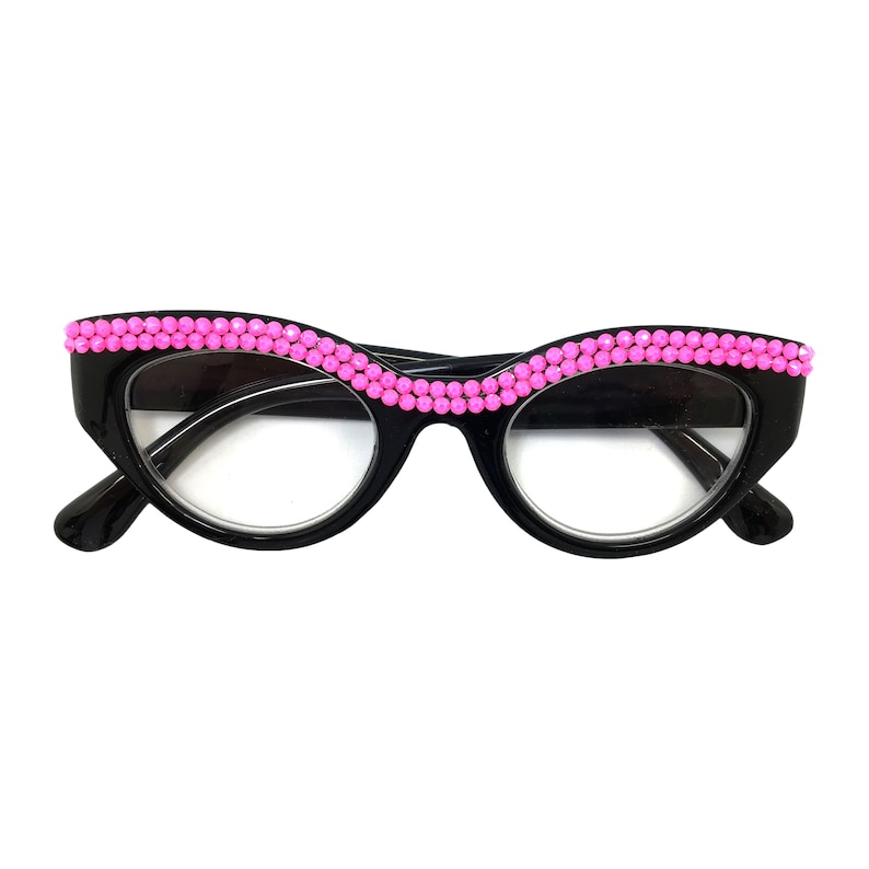 pink rhinestone reading glasses