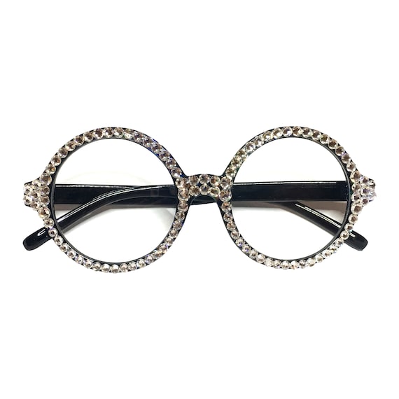 Magoo Madness Big Round Swarovski Reader Glasses reading Glasses With Bling Etsy Denmark