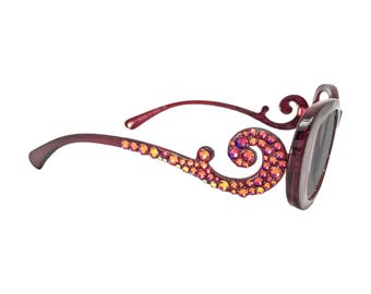 Sunreader Baroque! - Red (Swarovski Crystal Reader Glasses)