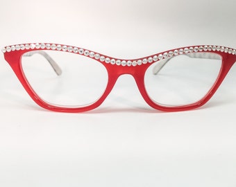 Red Riding Hood (Reader Eyeglasses with Swarovski Crystals)