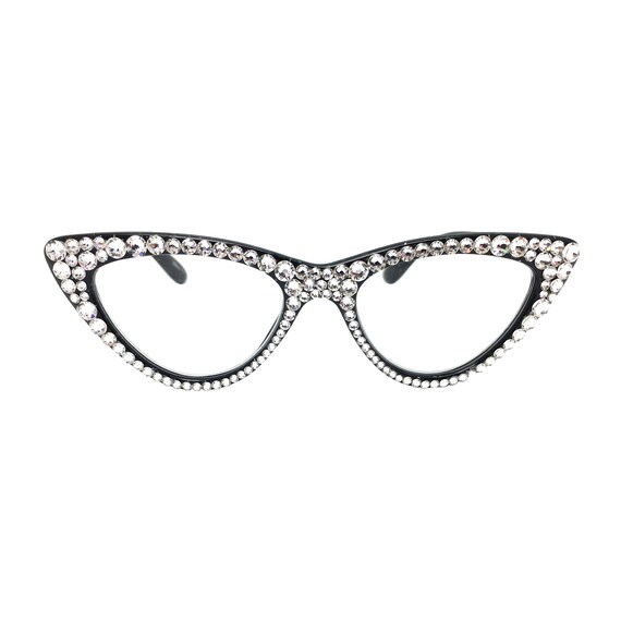 Cateye Reading Glasses with Swarovski Crystal Rhinestone Bling | Etsy