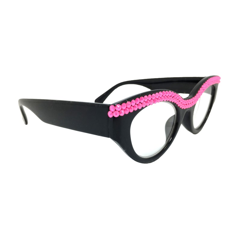 pink rhinestone reading glasses