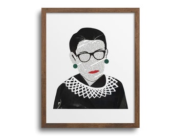 Ruth Bader Ginsburg Prints | Notecards | Sticker  - RBG Poster, RBG Cards, Feminist Poster, Ruth Bader Ginsburg, Notorious RBG, Gift For Her