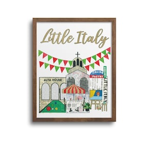 Cleveland Little Italy Murray Hill Art Print - Cleveland Art, Murray Hill Cleveland, Cleveland Skyline Art, Cleveland Little Italy