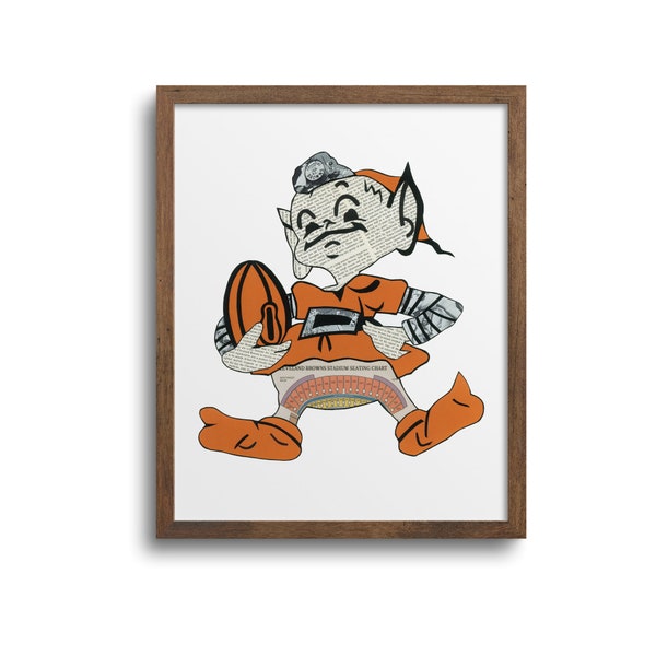 Cleveland Browns Brownie Elf Poster | Art Print | Notecards -  Cleveland Sports, Cleveland Browns Football, Cleveland Brownie