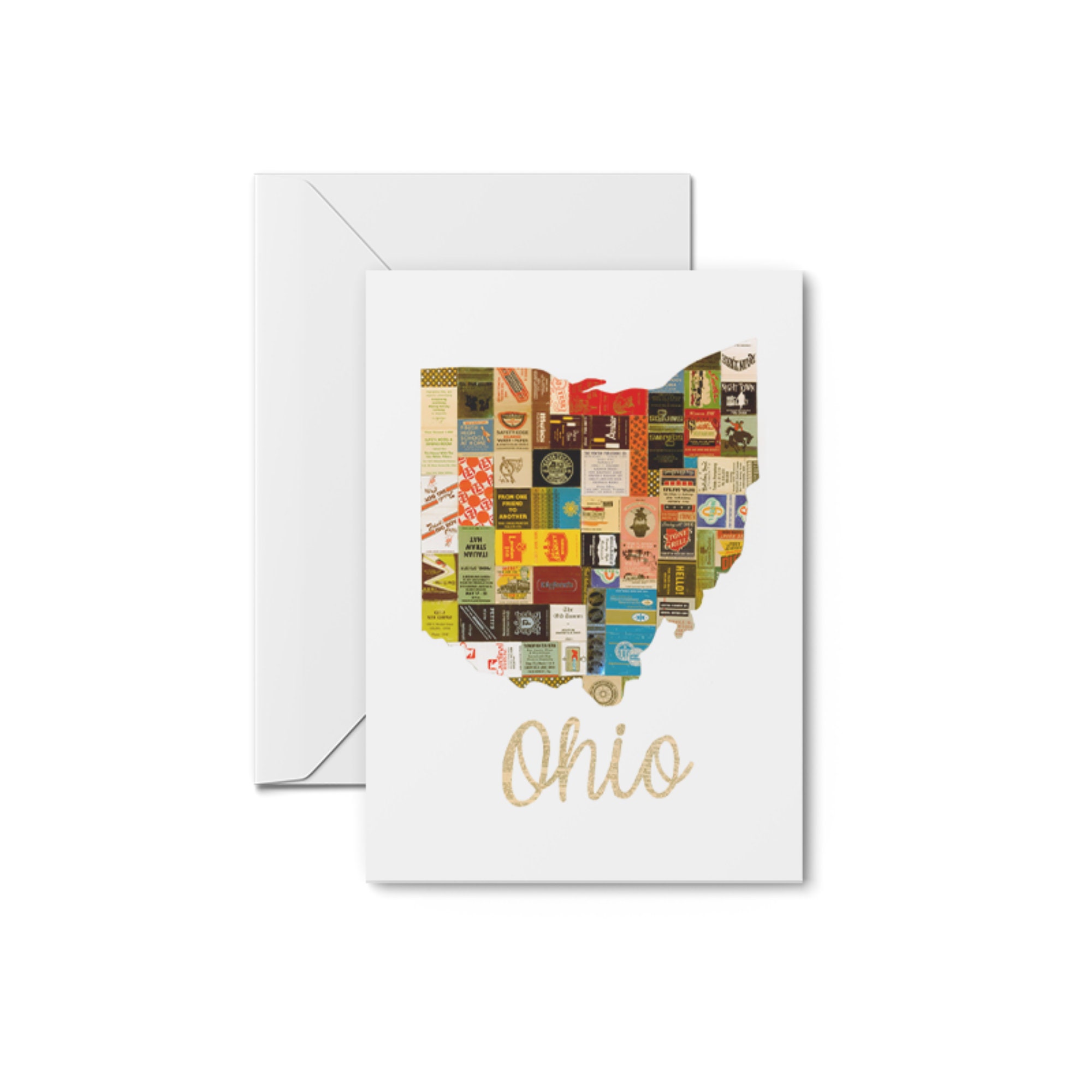 Ohio Map Prints Notecards Ohio Map Poster Ohio Cards - Etsy