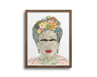 Viva La Frida - Frida Khalo Poster, Feminist Poster, Frida Print, Empowering Women, Best Friend Gift, Minimalist Art