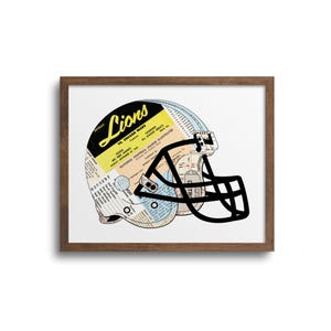Detroit Lions Art Print - Detroit Lions Wall Art, Football Print, NFL Football Poster, Football Fan Gift, Ford Field